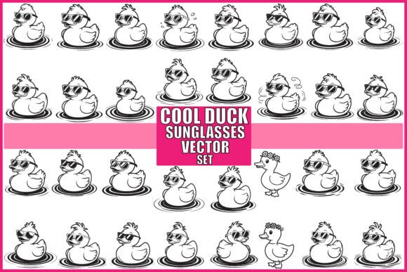 Download Cool Duck Sunglasses Vector Set - Premium Resources