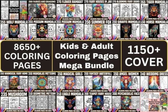 Download Kids &amp; Adult Coloring Pages Mega Bundle - Mega bundle Collection