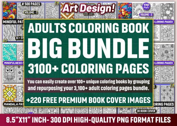 Download 3100+ Adults Coloring Pages Mega Bundle - Mega bundle Collection
