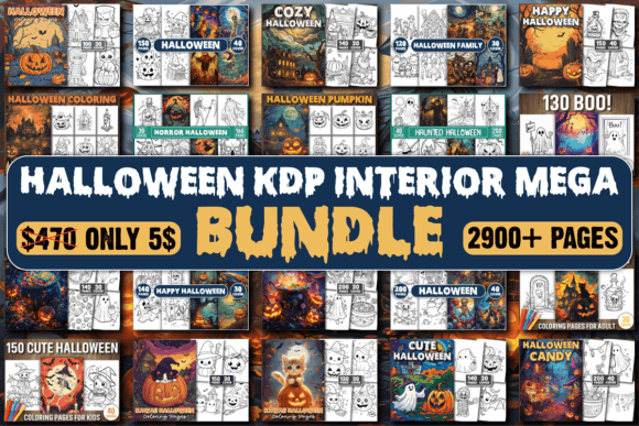 Download Halloween KDP Interior Mega Bundle 1 - Mega bundle Collection